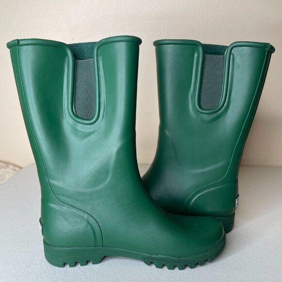 Sperry Top-Sider Nellie Green Waterproof Rubber Rain Boots Size 5 - Picture 5 of 16